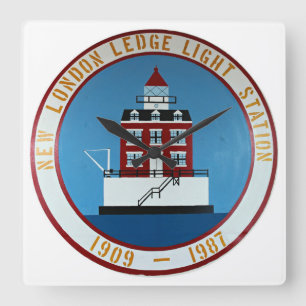 New London Ledge Lighthouse Connecticut Wall klok