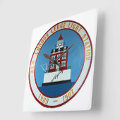 New London Ledge Lighthouse Connecticut Wall klok (Hoek)