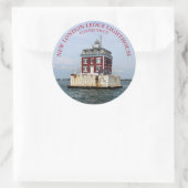New London Ledge Lighthouse, CT Round Sticker (Tas)