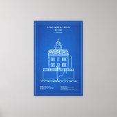 New London Ledge Vuurtoren - Connecticut - AD Canvas Afdruk (Voorkant)