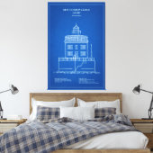 New London Ledge Vuurtoren - Connecticut - AD Canvas Afdruk (Insitu (Slaapkamer))