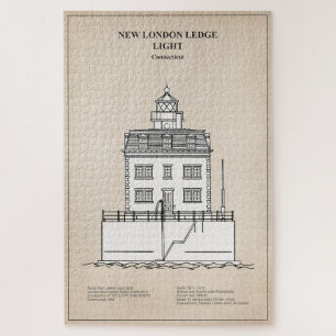 New London Ledge Vuurtoren - Connecticut - SBD Legpuzzel