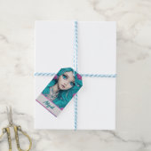 New London Princess met Turquoise Hair en Eyes Cadeaulabel (Met Touw)
