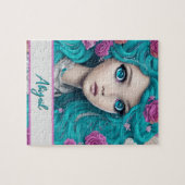 New London Princess met Turquoise Hair en Eyes Legpuzzel (Horizontaal)