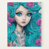 New London Princess met Turquoise Hair en Eyes Planner (Achterkant)