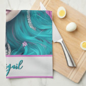 New London Princess met Turquoise Hair en Eyes Theedoek (Quarter Fold)