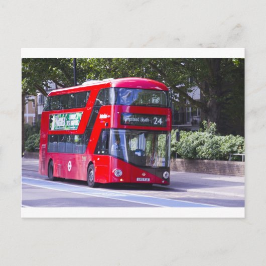 New London Red Bus Briefkaart (Voorkant)