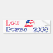 New Lou Dobbs 2008 Lou (rood) Dobbs 2008 (blauw) Bumpersticker (Voorkant)