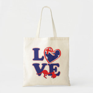 NEW-Love-from-Australia-Heart-and-Animals Tote Bag