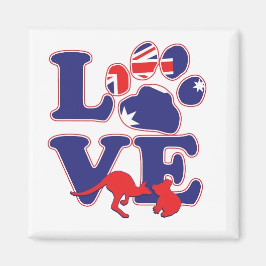NEW-Love-from-Australia-with-Animals Magneet (Voorkant)