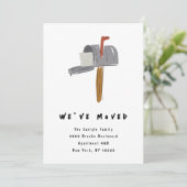 New Mailbox Illustrated Moving Announcements Aankondiging (Staand voorkant)