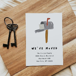 New Mailbox Illustrated Moving Announcements Aankondiging