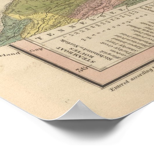 New Map of Virginia Poster (Hoek)