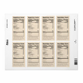 New Maple Syrup Nutrition Facts Goldenrod Labels (Full Sheet)