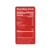 New Maple Syrup Nutrition Facts Red Etiket (Voorkant)