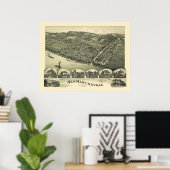 New Martinsville, WV Panoramic Map - 1899 Poster (Thuiskantoor)