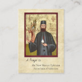 New Martyr Ephraim Patron Saint Addiction Prayer Plaatskaartje (Voorkant)