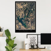 New Melones Lake California Satellite Poster Map (Thuiskantoor)