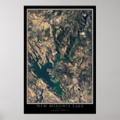 New Melones Lake California Satellite Poster Map (Voorkant)