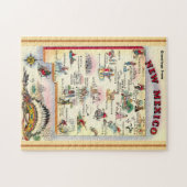 New Mexico 11x14 illustrated Map Legpuzzel (Horizontaal)