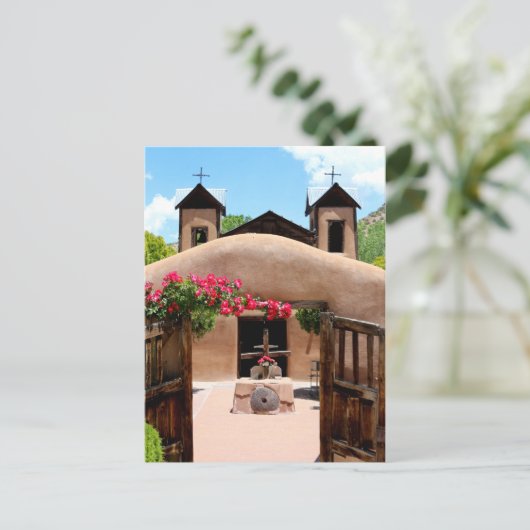 New Mexico Adobe Church Briefkaart (Staand voorkant)