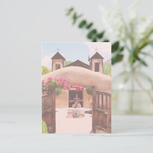 New Mexico Adobe Church Briefkaart (Staand voorkant)