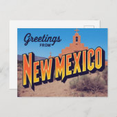 New Mexico Adobe Mission Briefkaart (Voorkant / Achterkant)