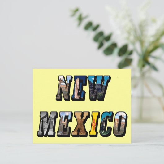 New Mexico Afbeelding Tekst Briefkaart (Staand voorkant)