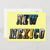 New Mexico Afbeelding Tekst Briefkaart (Voorkant / Achterkant)