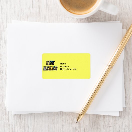 New Mexico Afbeelding Tekst Etiket (Insitu)