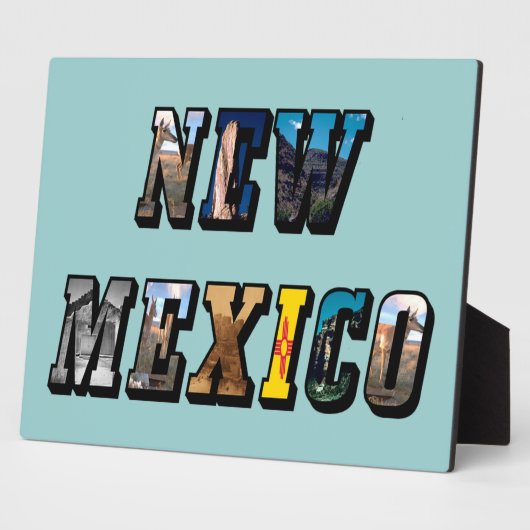 New Mexico Afbeelding Tekst Fotoplaat (Zijkant)