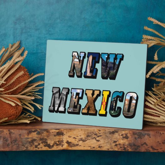 New Mexico Afbeelding Tekst Fotoplaat (Zijkant)
