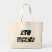 New Mexico Afbeelding Tekst Grote Tote Bag (Voorkant)