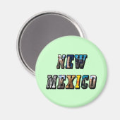 New Mexico Afbeelding Tekst Magneet (Voorkant / Achterkant)
