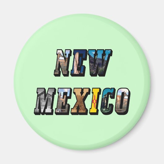 New Mexico Afbeelding Tekst Magneet (Voorkant)