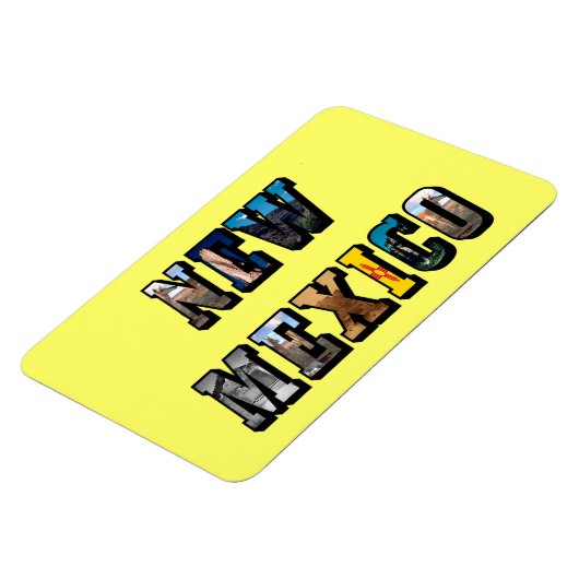 New Mexico Afbeelding Tekst Magneet (Linkerzijde)