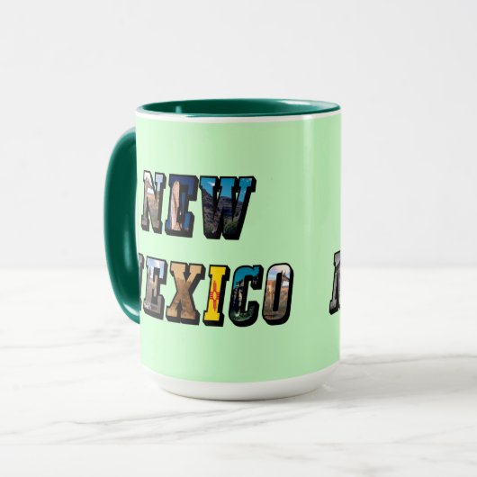 New Mexico Afbeelding Tekst Mok (Voorkant links)