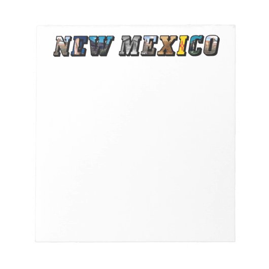 New Mexico Afbeelding Tekst Notitieblok (Voorkant)