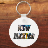 New Mexico Afbeelding Tekst Sleutelhanger (Voorkant)