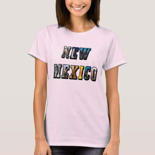 New Mexico Afbeelding Tekst T-shirt (Voorkant)