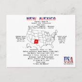 New Mexico Amerikaanse staat op een kaart en nutti (Voorkant)