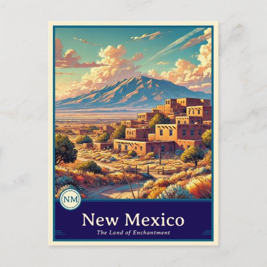 New Mexico | Anime Style Cel Shaded Briefkaart (Voorkant)