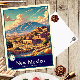New Mexico Anime Style Cel Shaded Briefkaart