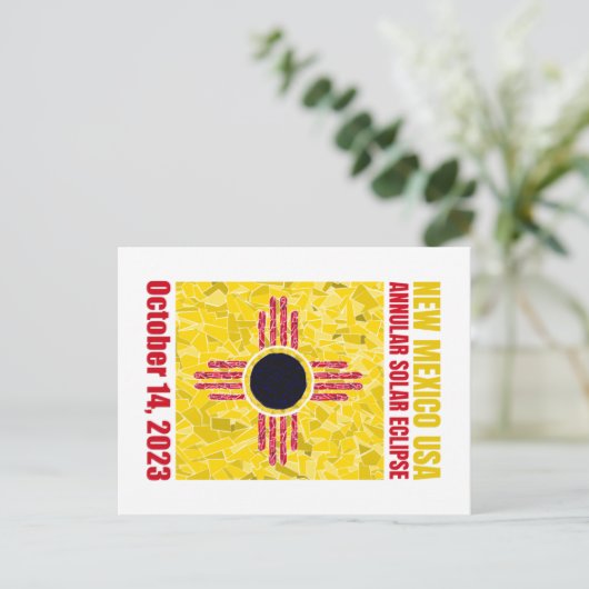 New Mexico Annular Eclipse Post Card Briefkaart (Staand voorkant)