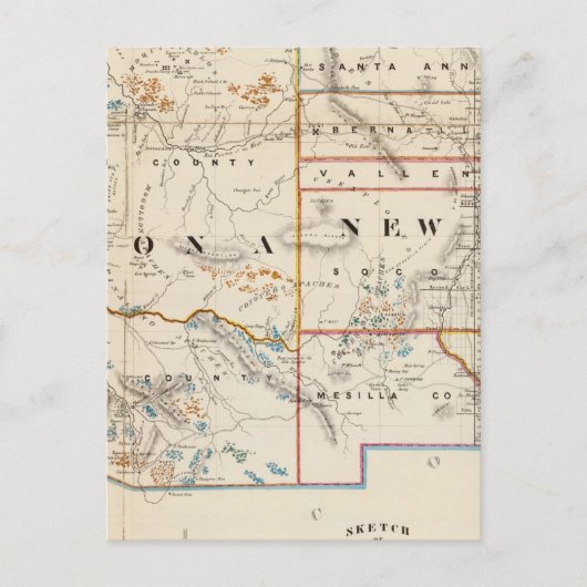 New Mexico, Arizona Briefkaart (Voorkant)