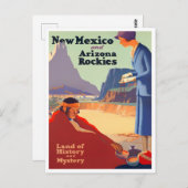 New Mexico Arizona vintage briefkaart (Voorkant / Achterkant)