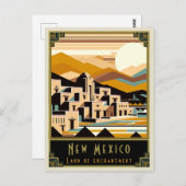 New Mexico | Art. Deco Briefkaart (Voorkant / Achterkant)
