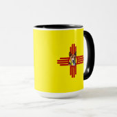 New Mexico Basenji Dog Sighthound Zia Symbool Mok (Voorkant rechts)