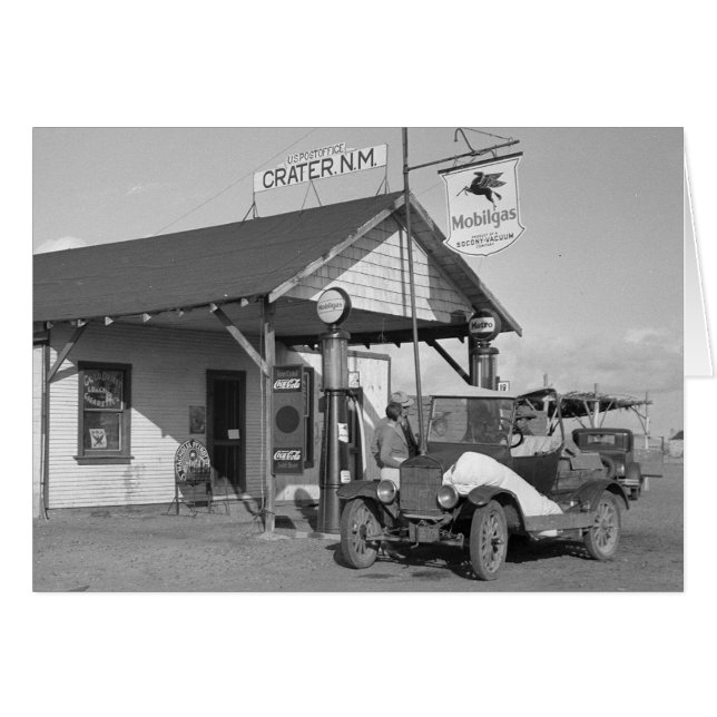 New Mexico-benzinepomp, 1936 (Voorkant Horizontaal)