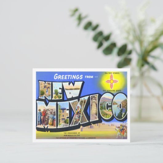 New Mexico Big Letters Briefkaart (Staand voorkant)